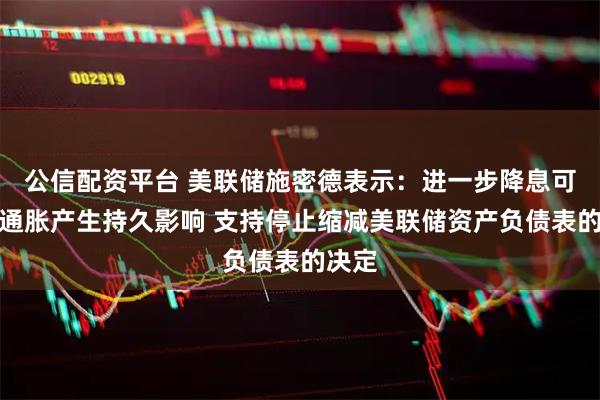 公信配资平台 美联储施密德表示：进一步降息可能对通胀产生持久影响 支持停止缩减美联储资产负债表的决定